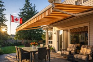 Retractable patio awnings