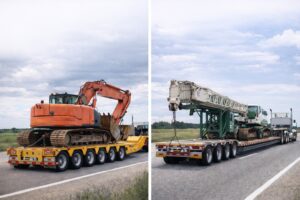 RGN trailer transport