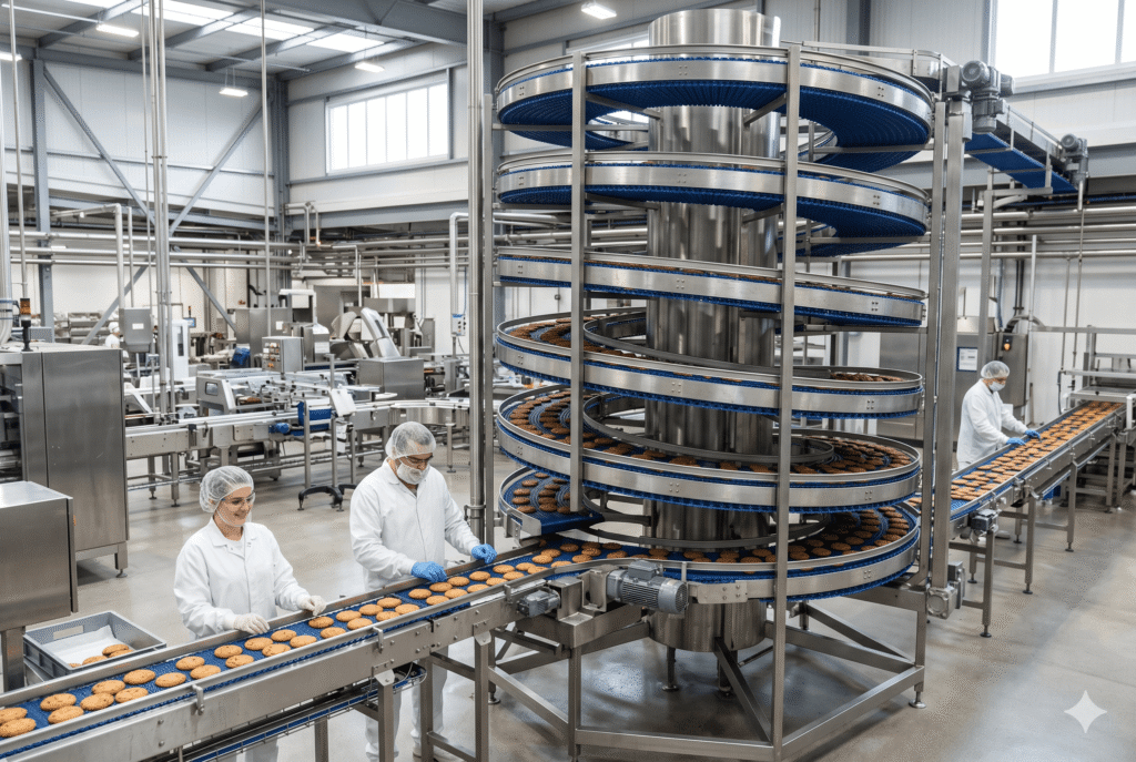 spiral cooling conveyor